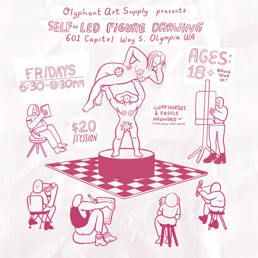 Friday Night Nude Figure Drawing Ticket - 18+ -October 18th, 2024 6:30pm-8:30pm