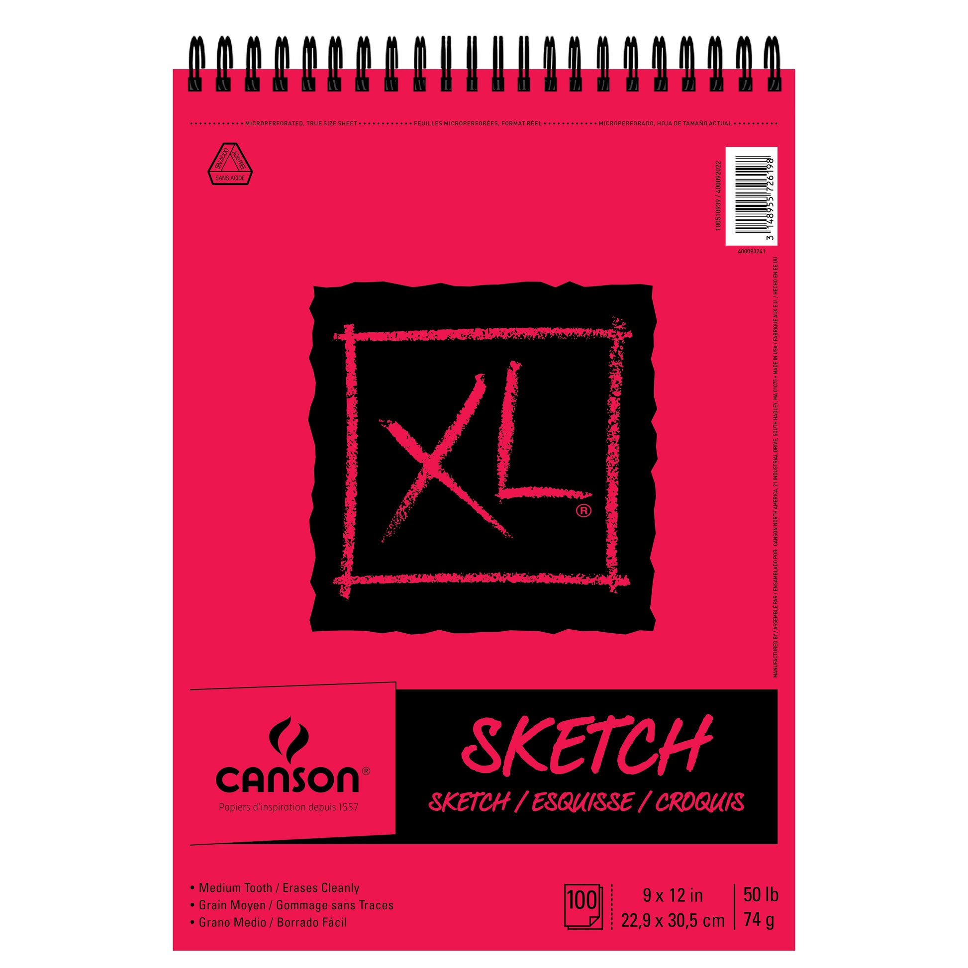 Canson, Art, Canson Xl Mixed Media Paper Pad 98 Lb 9 X 2 Inches 6 Sheets