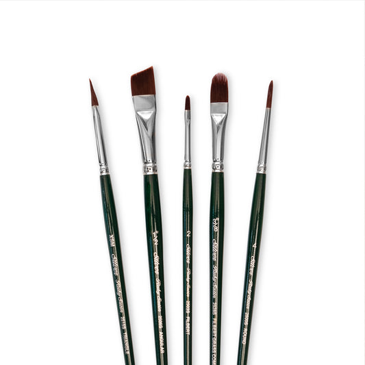 4 Piece Golden Synthetic Round Acrylic Brushes By Artist's Loft®  Necessities™